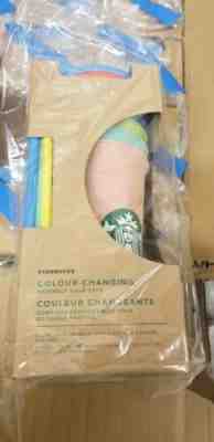 NIB 2019 Starbucks Color Changing Cold Cups 5 Pack Venti Reusable with Straws - Sold on eBay May, 9th 2019 for $58.00
