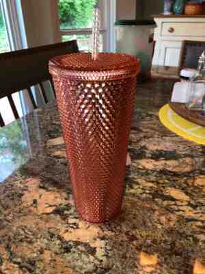 NEW Starbucks Venti Tumbler Summer 2019 IRIDESCENT JEWELED 24oz Rose Gold Pink - Sold on eBay May, 9th 2019 for $20.00