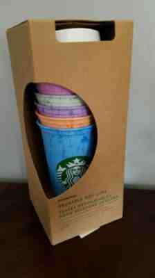 Starbucks Reusable Hot Cup Collection Pack Of 6 W/Lids 16 oz Summer 2019 - Sold on eBay May, 9th 2019 for $24.99