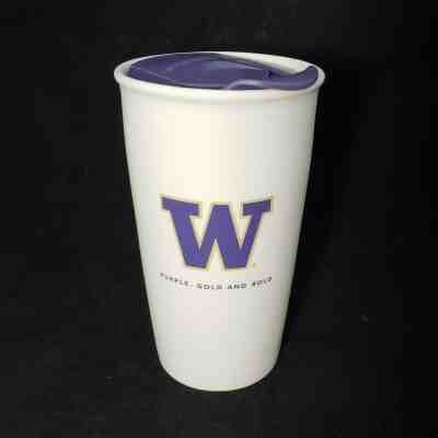 Starbucks Coffee 2014 U of W Husky University Washington Ceramic Travel Tumbler  - Sold on eBay May, 9th 2019 for $34.95