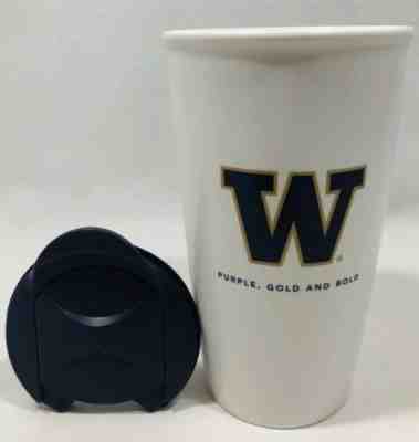 Starbucks 2014 UW Husky University Of Washington Ceramic Travel Tumbler W/Lid - Sold on eBay May, 9th 2019 for $30.00