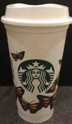 Starbucks Butterflies Reusable Cup Monarch Coffee Plastic NEW 16oz DISCONTINUED! - Sold on eBay May, 9th 2019 for $12.00