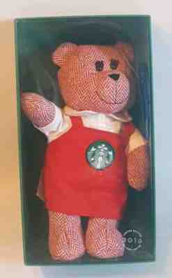 Starbucks Bearista Girl Teddy Bear Red Apron Limited Edition Plush Toy NIB 2016 - Sold on eBay May, 9th 2019 for $14.88