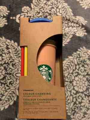 Starbucks Color Changing Reusable Cold Cups Set of 5 Drink Straws Rainbow Pride - Sold on eBay May, 9th 2019 for $70.00