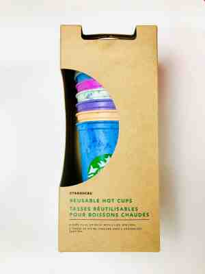 Starbucks Multicolor Reusable Hot Cups - 16oz BRAND NEW! - Sold on eBay May, 9th 2019 for $23.95