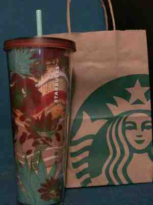 Starbucks New 2019 Brown Green Cactus Desert Venti Cold Cup Tumbler Mug 24oz - Sold on eBay May, 9th 2019 for $28.00