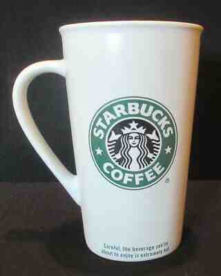 STARBUCKS 2005 OLD MERMAID SIREN LOGO LATTE TO GO CERAMIC MUG CHECK BOXES 16 OZ. - Sold on eBay May, 9th 2019 for $12.99