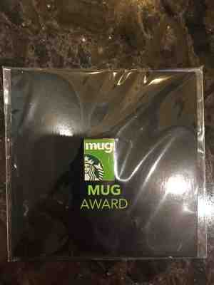 Starbucks Coffee "MUG Award" Limited Edition Hat Apron Pin Brand New - Sold on eBay May, 9th 2019 for $3.95