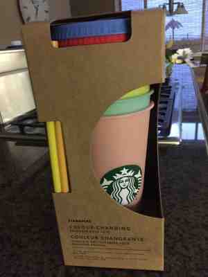 Starbucks Color Changing Reusable cups Tumblers - Sold on eBay May, 9th 2019 for $50.00