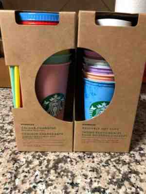 Starbucks 2019 Reusable Color Changing Cold Cups 5 pk & Marble Hot Cups 6 pk NIB - Sold on eBay May, 9th 2019 for $100.00