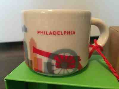 STARBUCKS PHILADELPHIA YOU ARE HERE ORNAMENT 2015 - 2oz - NIB / NWT - Sold on eBay May, 9th 2019 for $18.00