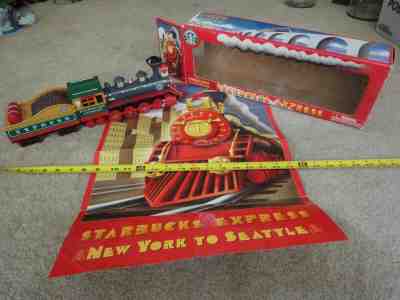 Starbucks 2003 collectible Holiday Express toy train with poster. Nice! - Sold on eBay May, 9th 2019 for $9.99