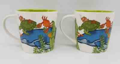 Starbucks UNDER THE SEA Lot of 2 Mugs 2010 Submarine  10oz Coffee Mug Whale - Sold on eBay May, 9th 2019 for $20.00
