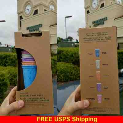 RARE New 2019 Starbucks Hot Cups 6 Pack Reuse Lids Star Bucks NOT Color Changing - Sold on eBay May, 8th 2019 for $29.99