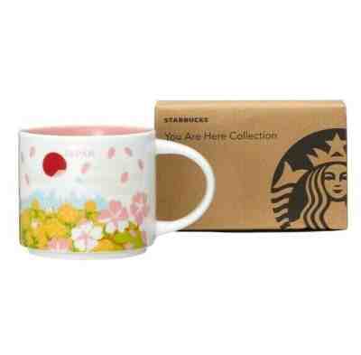 Starbucks Japan Limited Cup Mug 414ml Sakura Mt. Fuji You Are Here Spring 2019 - Sold on eBay May, 8th 2019 for $38.80