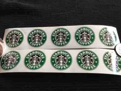 10 AUTHENTIC  STARBUCKS OLD RETIRED LOGO STICKER 1.5”- See Pics - Sold on eBay May, 8th 2019 for $5.00