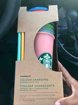 Starbucks Color Colour Changing Reusable Cups NEW - Sold on eBay May, 8th 2019 for $75.00