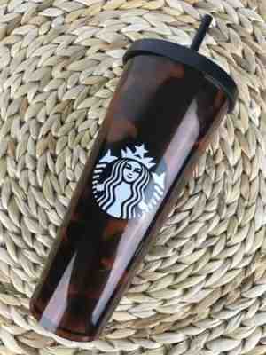 Starbucks Tortoise Shell Acrylic Cold Cup Tumbler Venti 24 oz New Free Shipping - Sold on eBay May, 8th 2019 for $34.90