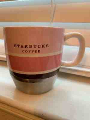 Starbucks Mug Pink Brown 2007 10 Oz Coffee Unique Tilted Rare - Sold on eBay May, 8th 2019 for $3.75