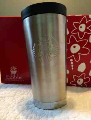Starbucks Travel Mug Tumbler Coffee Cup Stainless Screw On Lid With Slide Top 16 - Sold on eBay May, 8th 2019 for $7.50