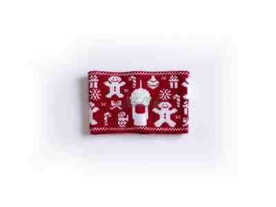 Starbucks Ugly Sweater Gingerbread Men Holiday Knit Koozy Sleeve Brand New Xmas - Sold on eBay May, 8th 2019 for $9.95
