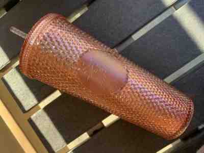NEW Starbucks Venti Tumbler 24oz Summer 2019 Iridescent Jeweled Rose Gold Pink - Sold on eBay May, 8th 2019 for $26.00