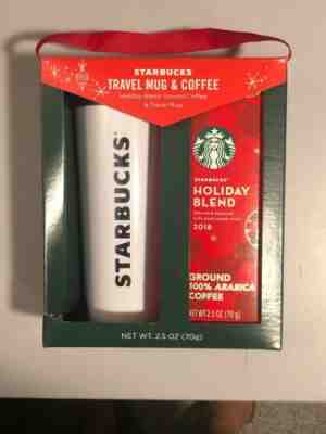 2018 STARBUCKS GIFT SET with Holiday Blend Coffee & 16 oz. Tall Travel Mug  - Sold on eBay May, 8th 2019 for $5.00