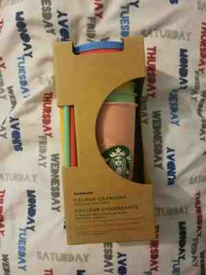 Starbucks Color Colour Changing Cold Beverage Reusable Tumbler Pack Of 5 NIB 24 - Sold on eBay May, 8th 2019 for $53.00