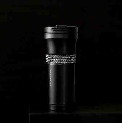  Starbucks Stainless Steel Black Tumbler adorned with Swarovski crystals/16oz  - Sold on eBay May, 8th 2019 for $95.00