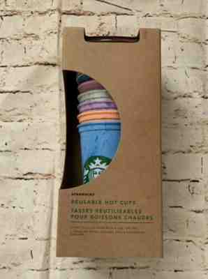 RARE 2019 Starbucks Reusable Hot Cups 6 Pack Lids Star Bucks NOT Color Changing - Sold on eBay May, 8th 2019 for $39.99