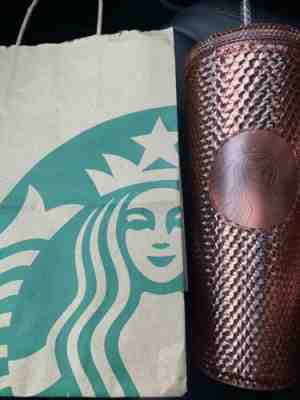 Starbucks Rose Gold Pink Radiant Iridescent Sparkling Jeweled 24oz Tumbler NEW! - Sold on eBay May, 8th 2019 for $24.50
