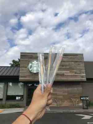 Starbucks Rainbow Colored Reusable Plastic Straws One Size Lot of 3 New Sealed - Sold on eBay May, 12th 2019 for $9.00