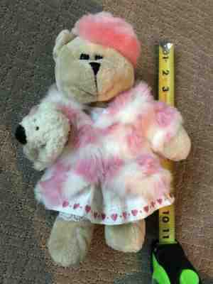 Starbucks Bearista VALENTINE Girl Bear 2006 46th Edition Pink Beret w Fur Coat - Sold on eBay May, 12th 2019 for $6.99