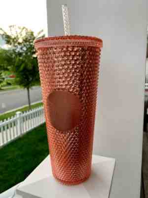 NEW Starbucks Venti Tumbler Summer 2019 IRIDESCENT JEWELED 24oz Rose Gold Pink - Sold on eBay May, 12th 2019 for $38.50