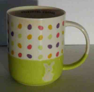 Starbucks Coffee Tea Mug Cup Easter Bunny Eggs Green White 12 Ounce 2007 - Sold on eBay May, 12th 2019 for $15.00