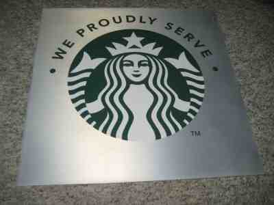 Starbucks Sign.   18" X 18".  No Mount. - Sold on eBay May, 12th 2019 for $16.99