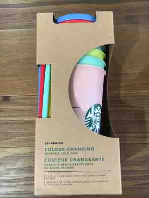 starbucks colour changing reusable cold cups set of 5 cups PRIDE - Sold on eBay May, 12th 2019 for $60.00