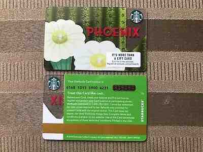 Lot (2) BRAND NEW STARBUCKS Cards  PHOENIX Cactus PERFECT! FREE SHIPPING RARE!  - Sold on eBay May, 12th 2019 for $7.50