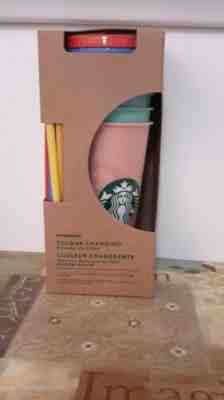 Starbucks 2019 Color Changing Reusable Cold Cups 5 pk NEW - Sold on eBay May, 12th 2019 for $56.00