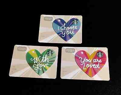  STARBUCKS VALENTINE  " STAR ?? " MARKER  GIFT CARD - LOT OF 3 PCS. -- NEW - Sold on eBay May, 12th 2019 for $15.99