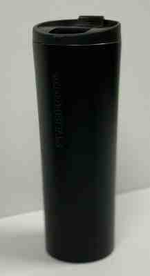 RARE! Starbucks MATTE BLACK Stainless Steel Travel Coffee Tumbler Venti 20oz Cup - Sold on eBay May, 12th 2019 for $34.99