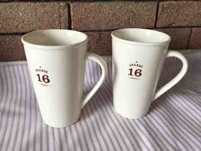 Set Of Two STARBUCKS 'Grande 16 Ounces' Tall Coffee Mugs - Sold on eBay May, 12th 2019 for $29.99