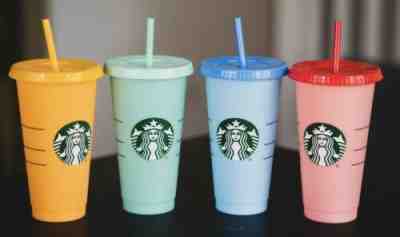 Starbucks Teal Cold Reusable Color Changing Cup  - Sold on eBay May, 12th 2019 for $22.00