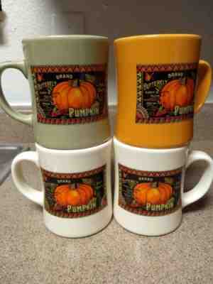 Lot of 4 New Starbucks barista golden pumpkin  coffee mugs  - Sold on eBay May, 12th 2019 for $22.99