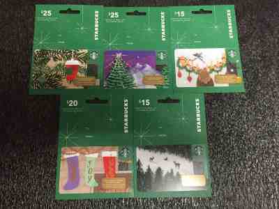 Starbucks 5 New Holiday Cards issued in 2018 as hanger 6156  - Sold on eBay May, 12th 2019 for $7.50