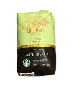 2019 Starbucks COLOMBIA HUILA PASSPORT Blonde Roast Whole Bean 1LB Coffee Bag - Sold on eBay May, 12th 2019 for $14.95