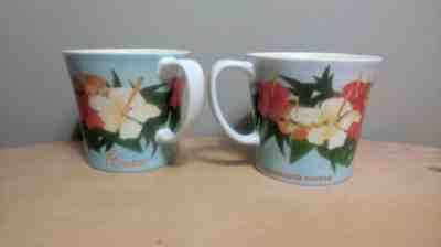 Starbucks Pair Hawaii Hibiscus Flower Coffee Cup Mug 2010 Bone China 16 oz. - Sold on eBay May, 12th 2019 for $40.00