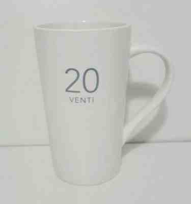 Starbucks Ounces Series Ceramic Mug Venti 20 Classic White Matte Retired 2011 - Sold on eBay May, 12th 2019 for $13.00