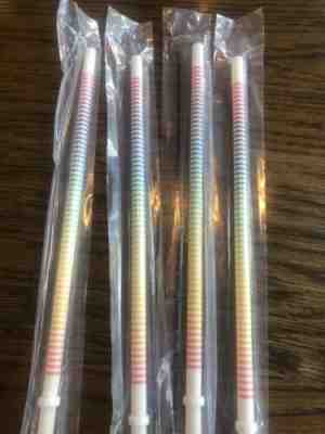 Starbucks Rainbow Colored Reusable Plastic Straws One Size Lot of 4 New Sealed - Sold on eBay May, 12th 2019 for $8.50