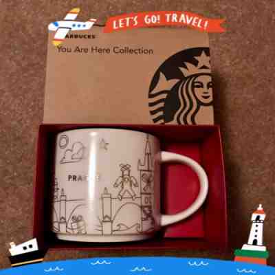 Starbucks YAH GOLD coffee Cup Prague Christmas Holiday You Are Here Mug - Sold on eBay May, 12th 2019 for $39.00